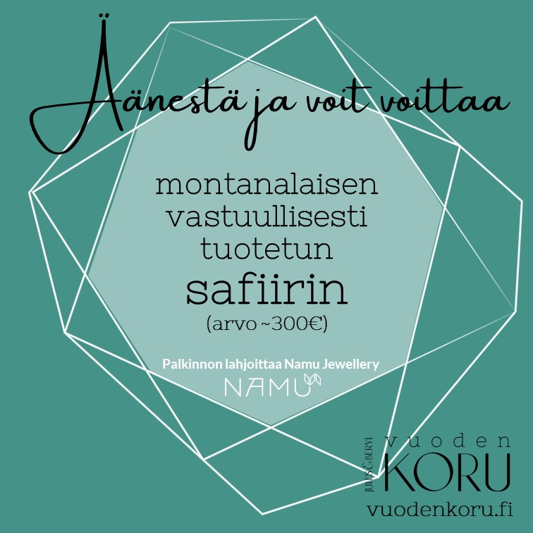 osallistu arvontaan äänestämällä vuoden korua