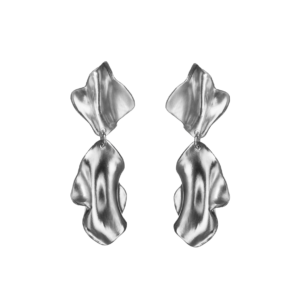 Illuusio-korvakorut pitkät 2-osaiset hopea