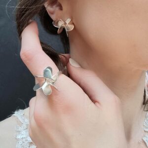 Pyörre-korvakorut, näyttävät sydänkorvakorut