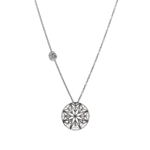 4C kaulakoru pitkä riipus briljanttihionta hopea, 4C-kaulakoru briljantti