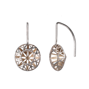 4C-korvakorut Briljantti-muoto koristekultauksella