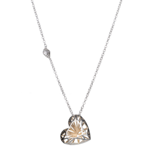 4C-kaulakoru Hearts, sydänriipus (koristekullattu hopea)