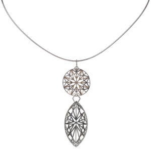 4C juhlakaulakoru statement kahdella timantilla