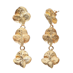 Kullatut isot Hydrangea-korvakorut