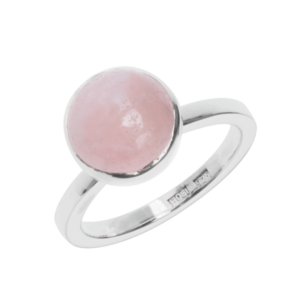 Lupaus-sormus ruusukvartsi