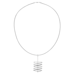 Näyttävä hopeakaulakorua, omega-panta, jossa viisi pisaraa