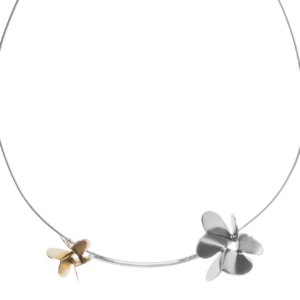 Pyörre-kaulakoru muunneltava (hopea ja/tai kullattu)